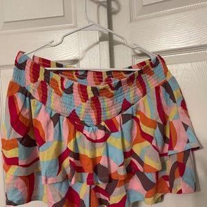Skort Torrid plus size 1XL super colorful